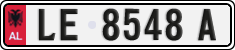License plate of Albania, Cars (1993)
