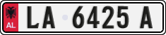 License plate of Albania, Cars (1993)