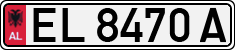License plate of Albania, Cars (1993)