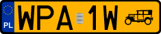 License plates of Poland, Oldtimers
