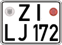 German license plate, Regular plates