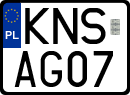 License plates of Poland, Regular car plates