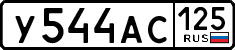 License plate Russia, Cars