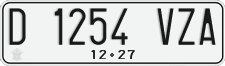 License plate of Indonesia, Regular plates