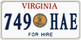 Virginia, Great Seal (123 HAB / For Hire)