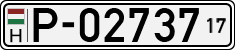 license plates of Hungary, Temporary (1990)