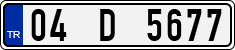 License plate of Turkey, Regular plates