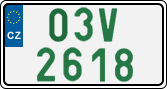 License plate of the Czech Republic, Oldtimers (2001)