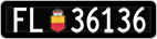 License plate of Liechtenstein, Cars