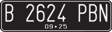 License plate of Indonesia, Regular plates