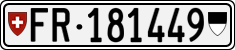 License plate of Switzerland, Cars