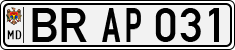 License plate of Moldova, Cars (1992)