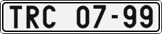 License plate of the Czech Republic, Cars (1960)