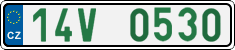 License plate of the Czech Republic, Oldtimers (2001)