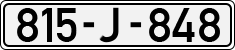 License plate of Bosnia and Herzegovina, 1998 year system