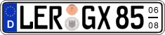 German license plate, Seasonal plates