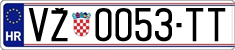 License plate of Croatia, Regular plates