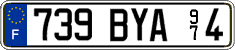 French license plate, FNI