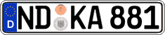 German license plate, Regular plates