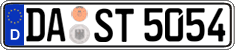 German license plate, Regular plates
