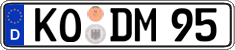 German license plate, Regular plates