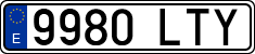 License plates of Spain, Ordinary (2000)