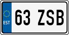 License plate of Estonia, Regular car plates (US-size)