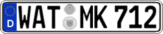 German license plate, Regular plates