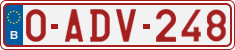License plate of Belgium, Regular plates (2010)