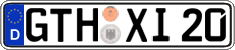German license plate, Regular plates