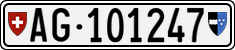 License plate of Switzerland, Cars
