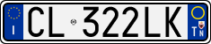 License plate of Italy, Cars (1994 year series)