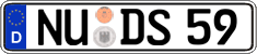 German license plate, Regular plates