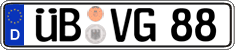 German license plate, Regular plates
