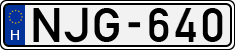 license plates of Hungary, Cars (1990)