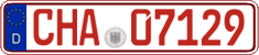 German license plate, Red license plates