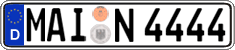 German license plate, Regular plates