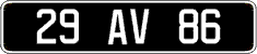 French license plate, FNI
