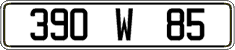 French license plate, FNI