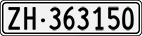 License plate of Switzerland, Cars