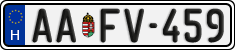 license plates of Hungary, Regular plates (2022)