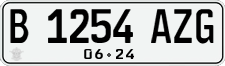 License plate of Indonesia, Regular plates