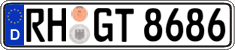 German license plate, Regular plates