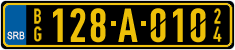 License plate of Serbia, Diplomatic