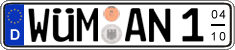 German license plate, Seasonal plates
