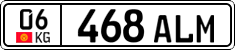 License plate of Kyrgyzstan, Private owners (2016)
