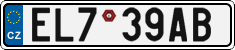 License plate of the Czech Republic, Electric vehicles