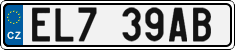 License plate of the Czech Republic, Electric vehicles