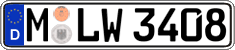 German license plate, Regular plates