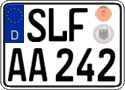 German license plate, Regular plates